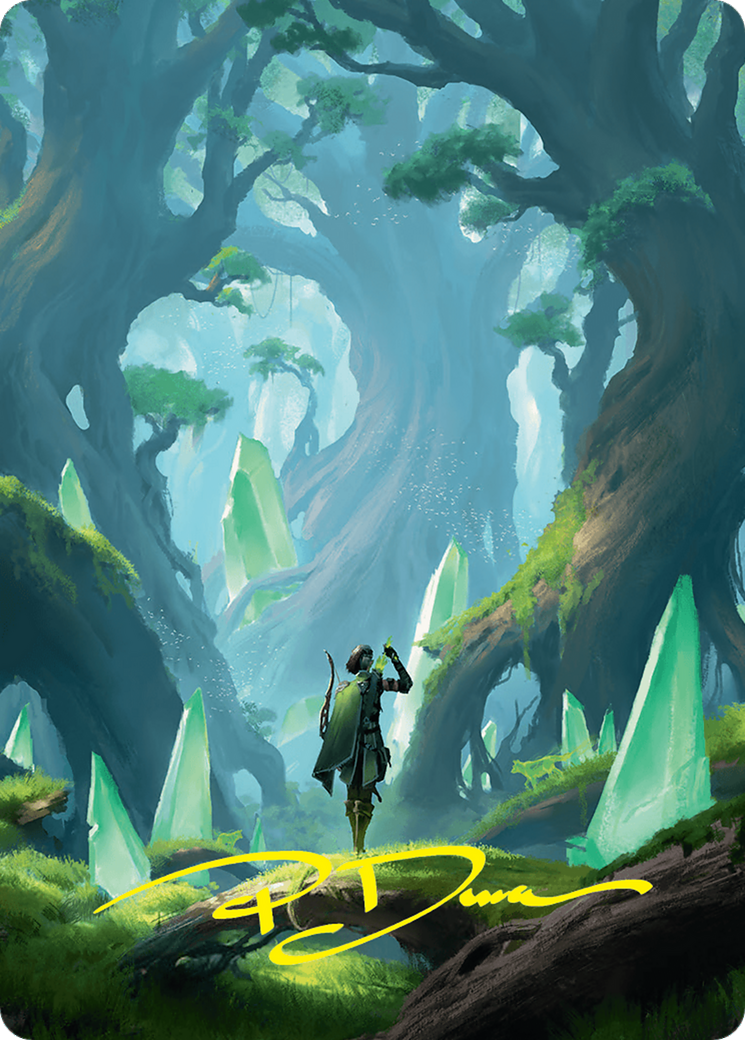 Forest Art Card (25/54) (Gold-Stamped Signature) [Foundations Art Series] | Clutch Gaming