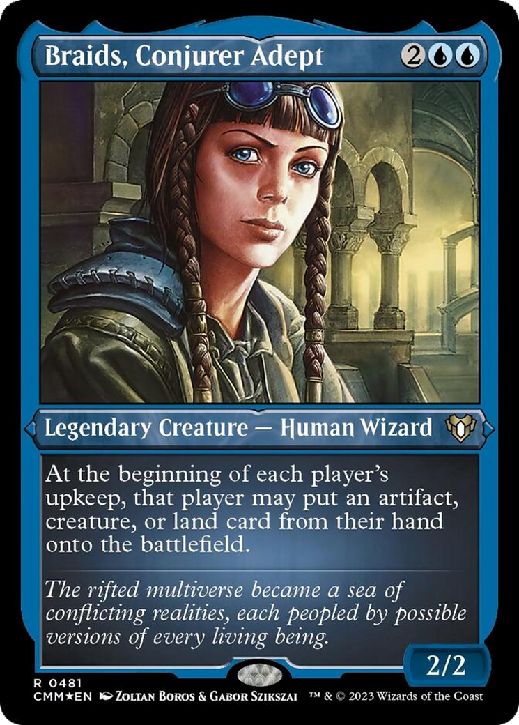 Braids, Conjurer Adept (Foil Etched) [Commander Masters] | Clutch Gaming