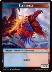Elemental (0003) // Treasure Double-Sided Token [Secrets of Strixhaven Tokens] | Clutch Gaming