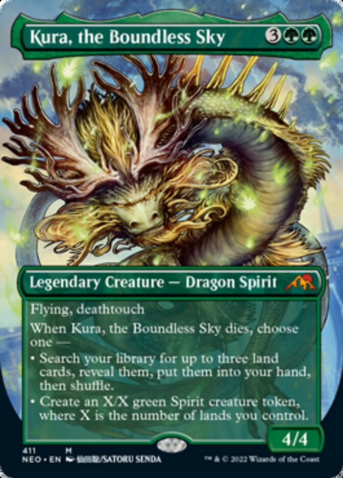 Kura, the Boundless Sky (Borderless Alternate Art) [Kamigawa: Neon Dynasty] | Clutch Gaming