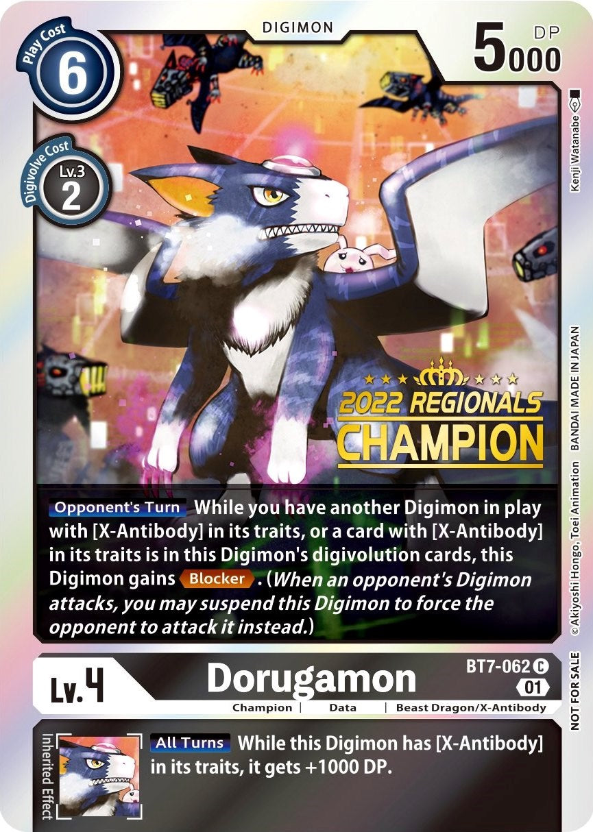 Dorugamon [BT7-062] (2022 Championship Offline Regional) (Online Champion) [Next Adventure Promos] | Clutch Gaming