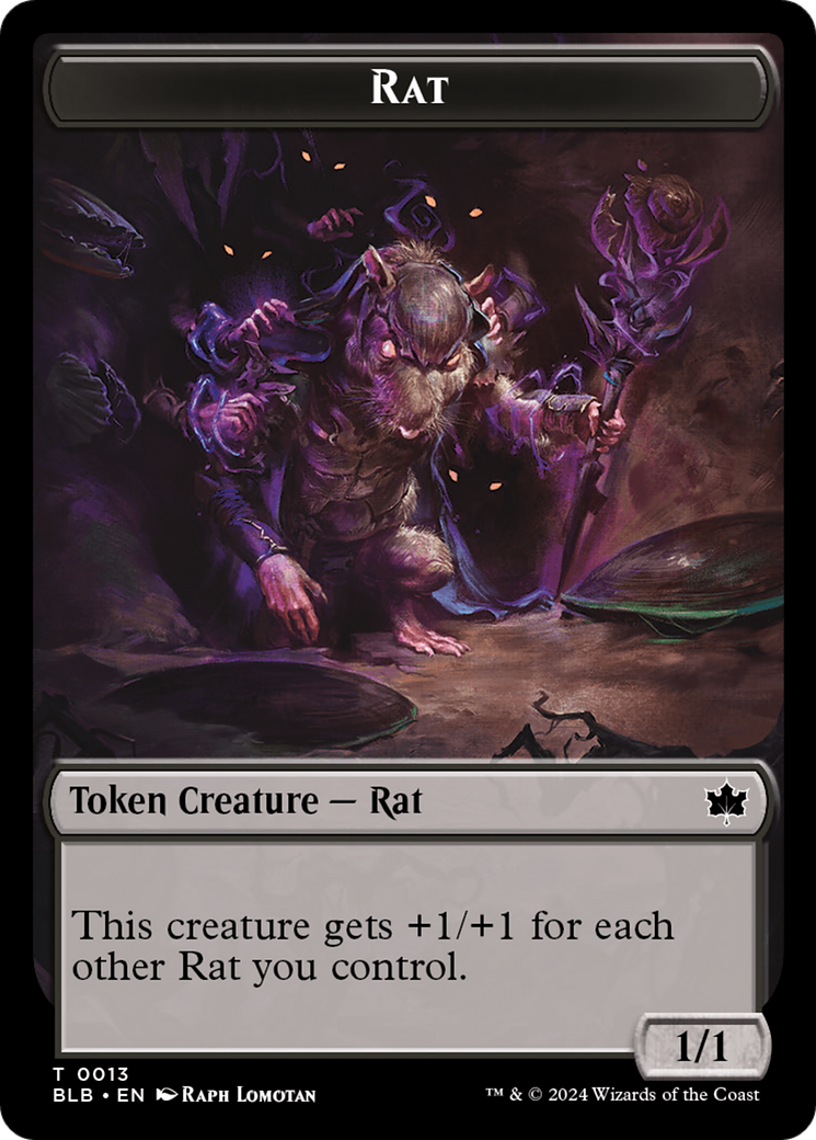 Rat Token [Bloomburrow Tokens] | Clutch Gaming