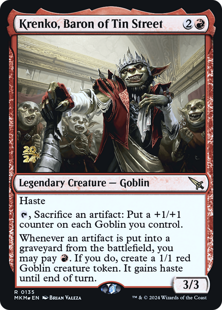 Krenko, Baron of Tin Street [Murders at Karlov Manor Prerelease Promos] | Clutch Gaming