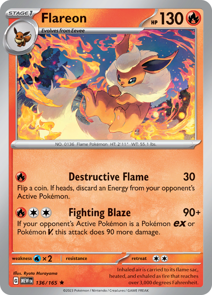 Flareon (136/165) [Scarlet & Violet: 151] | Clutch Gaming