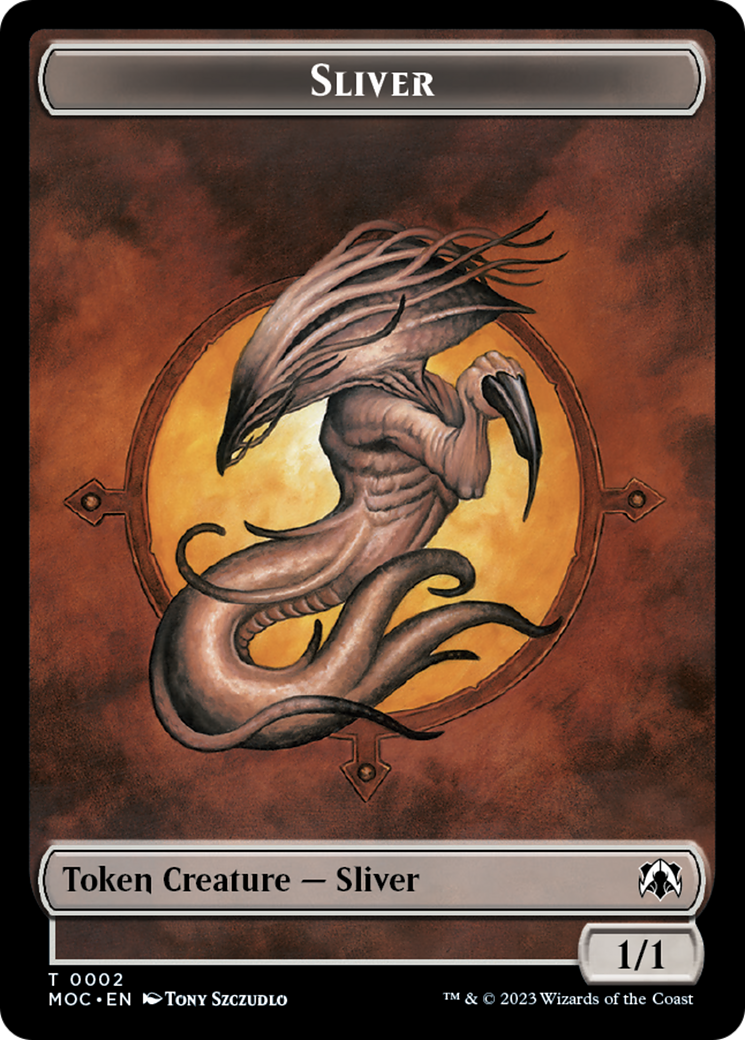 Goblin // Sliver Double-Sided Token [March of the Machine Commander Tokens] | Clutch Gaming