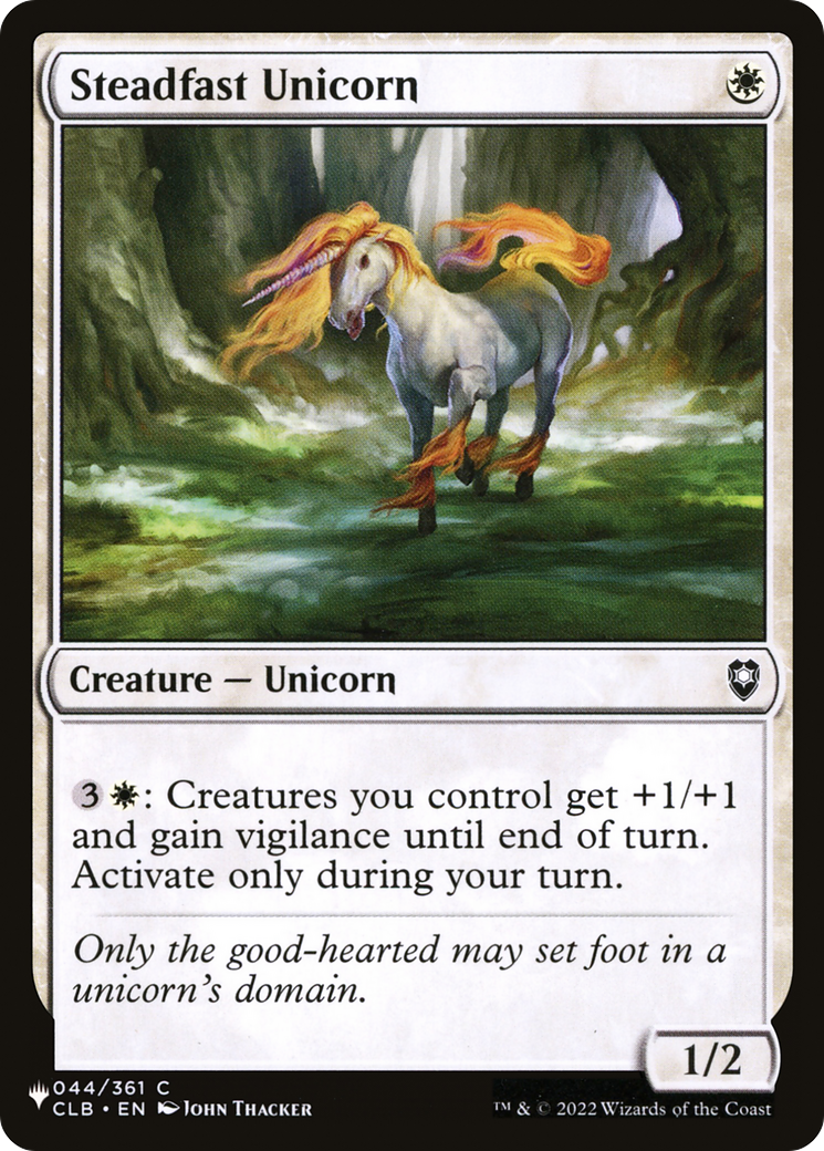 Steadfast Unicorn [The List Reprints] | Clutch Gaming