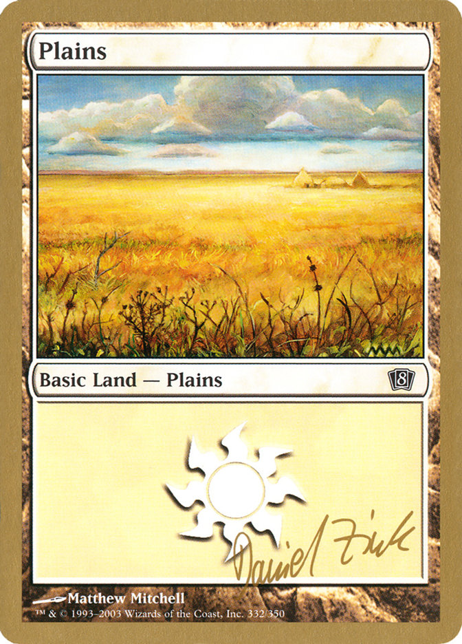 Plains (dz332) (Daniel Zink) [World Championship Decks 2003] | Clutch Gaming