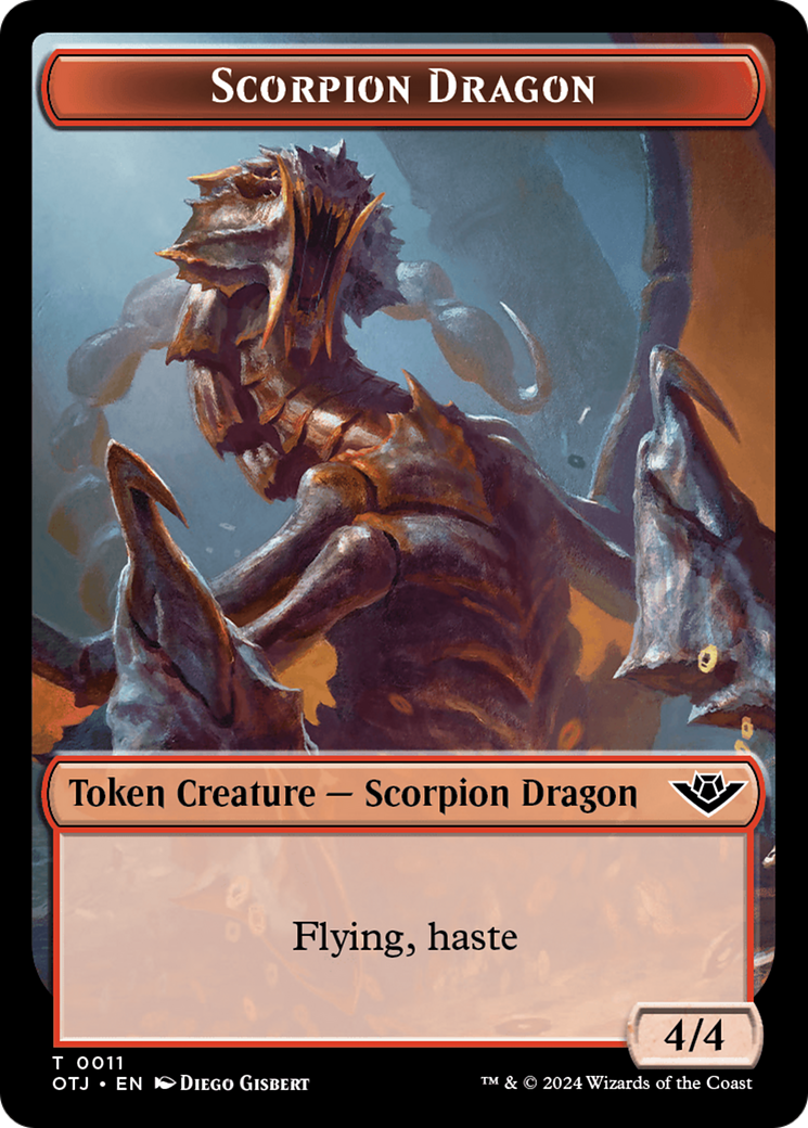 Scorpion Dragon Token [Outlaws of Thunder Junction Tokens] | Clutch Gaming