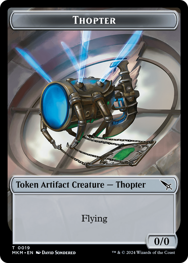 Thopter (0020) // Thopter (0019) Double-Sided Token [Murders at Karlov Manor Tokens] | Clutch Gaming