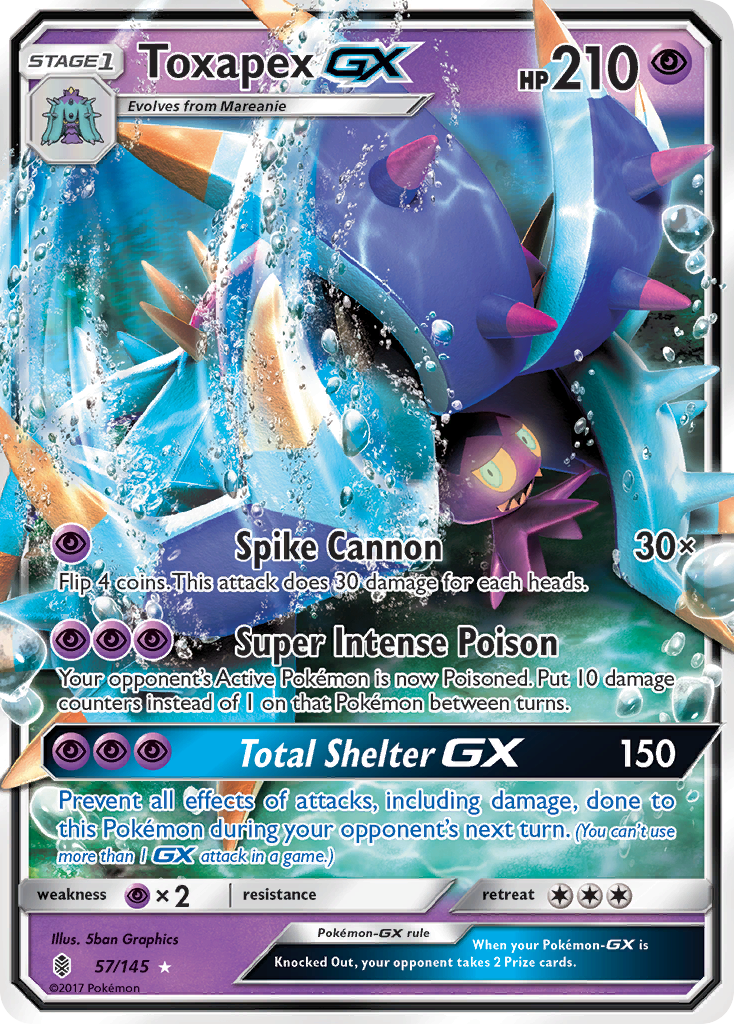 Toxapex GX (57/145) [Sun & Moon: Guardians Rising] | Clutch Gaming