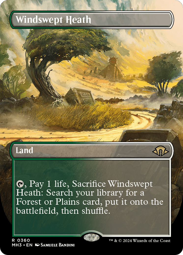 Windswept Heath (Borderless) [Modern Horizons 3] | Clutch Gaming