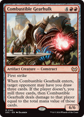 Combustible Gearhulk [Duskmourn: House of Horror Commander] | Clutch Gaming