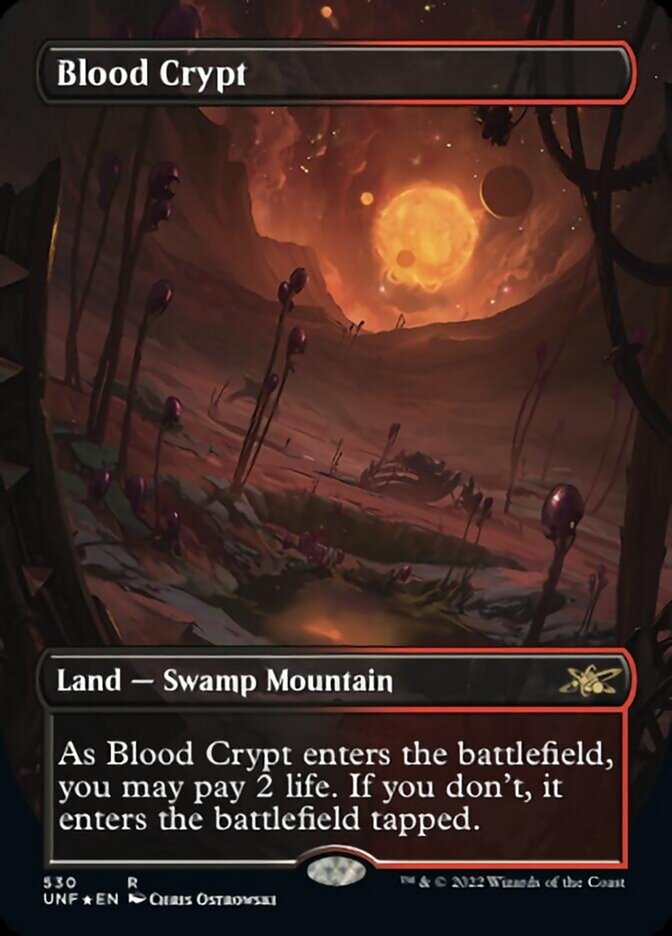 Blood Crypt (Borderless) (Galaxy Foil) [Unfinity] | Clutch Gaming