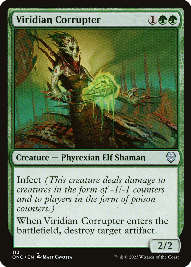 Viridian Corrupter [Phyrexia: All Will Be One Commander] | Clutch Gaming