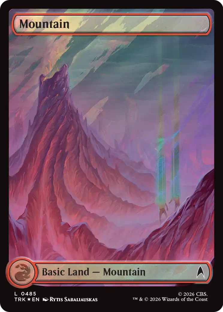 Mountain (0485) (Surge Foil) [Star Trek] | Clutch Gaming