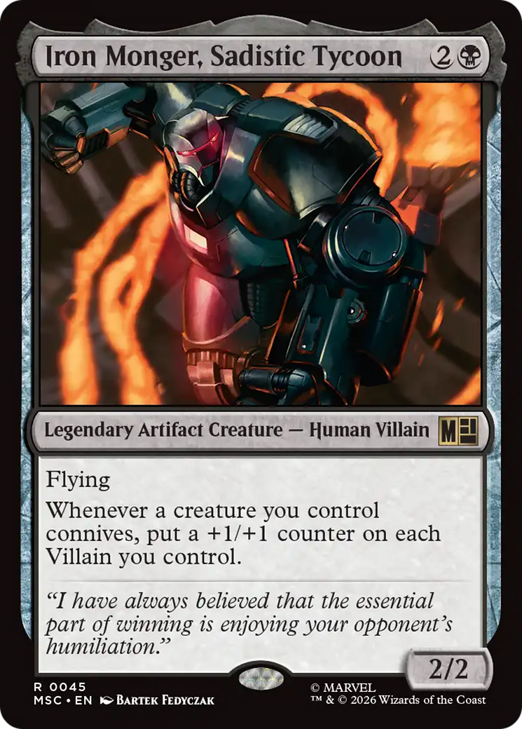 Iron Monger, Sadistic Tycoon (Surge Foil) [Marvel Super Heroes Commander] | Clutch Gaming