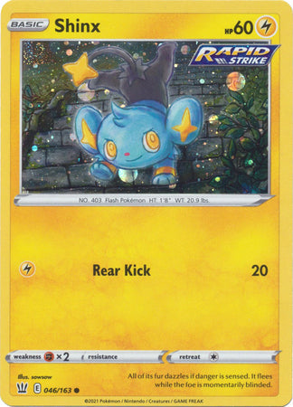 Shinx (046/163) (Cosmos Holo) [Sword & Shield: Battle Styles] | Clutch Gaming