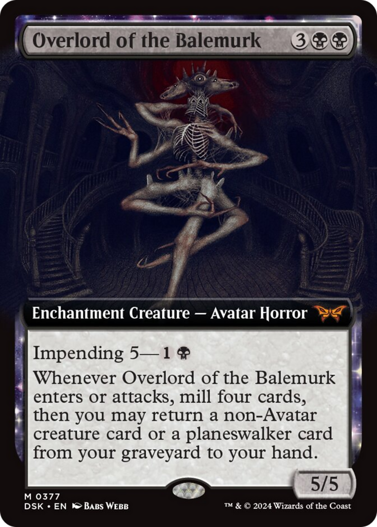 Overlord of the Balemurk (Extended Art) [Duskmourn: House of Horror] | Clutch Gaming