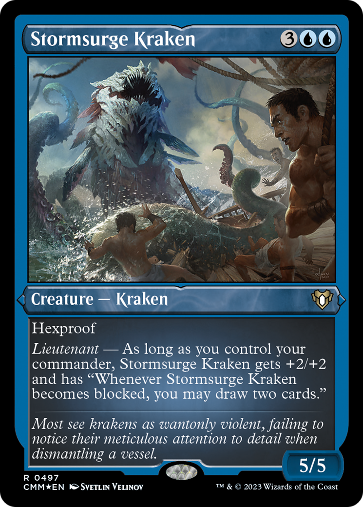 Stormsurge Kraken (Foil Etched) [Commander Masters] | Clutch Gaming