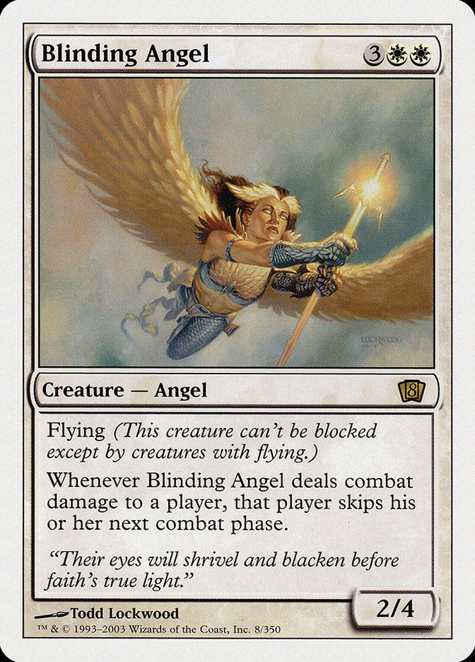 Blinding Angel (8th Edition) [Oversize Cards] | Clutch Gaming