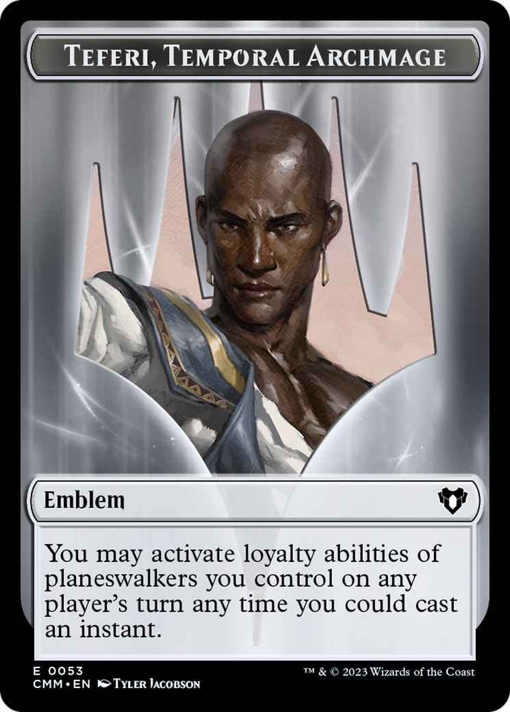 Teferi, Temporal Archmage Emblem [Commander Masters Tokens] | Clutch Gaming