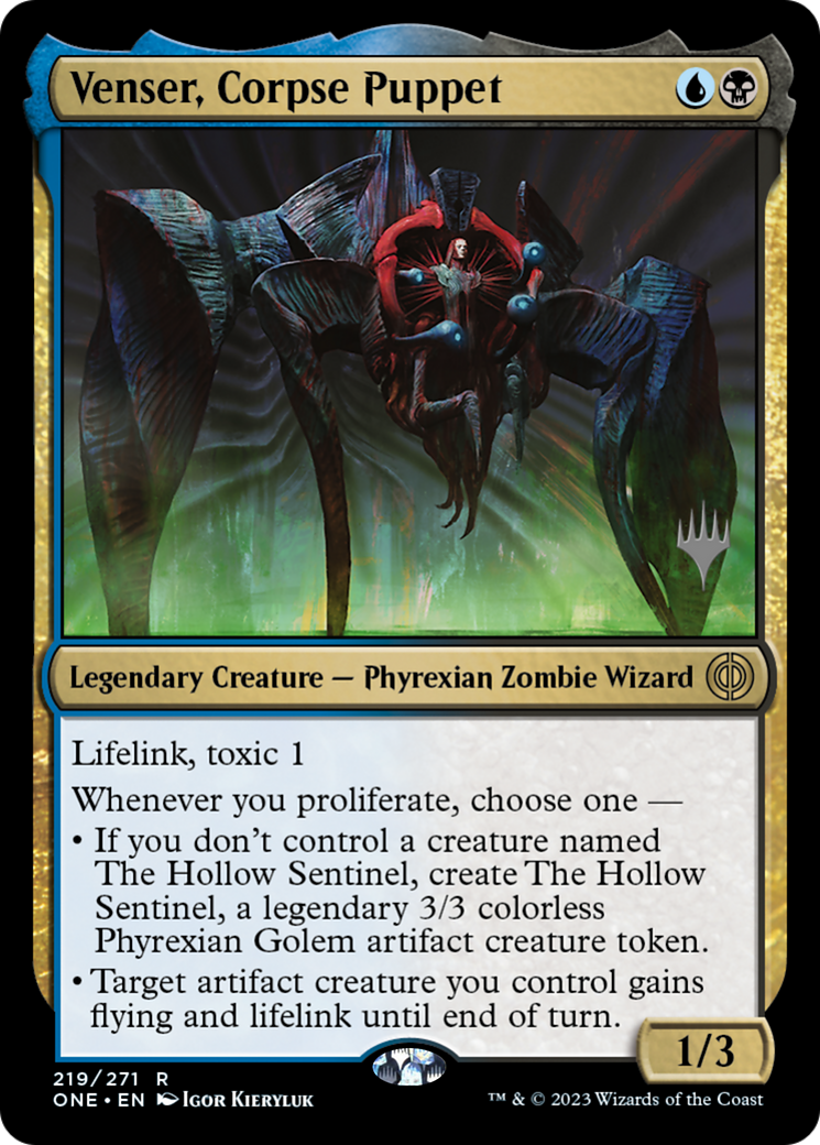 Venser, Corpse Puppet (Promo Pack) [Phyrexia: All Will Be One Promos] | Clutch Gaming
