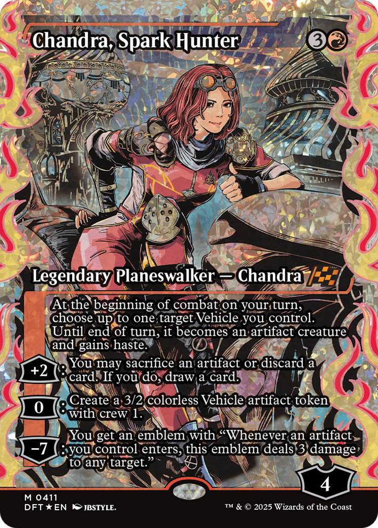 Chandra, Spark Hunter (Showcase) (Fracture Foil) [Aetherdrift] | Clutch Gaming