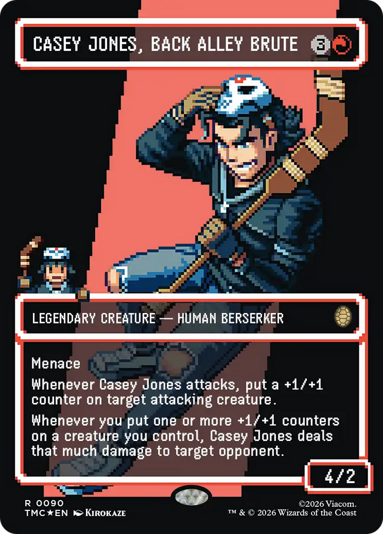 Casey Jones, Back Alley Brute (Borderless) (Surge Foil) [Teenage Mutant Ninja Turtles Commander] | Clutch Gaming