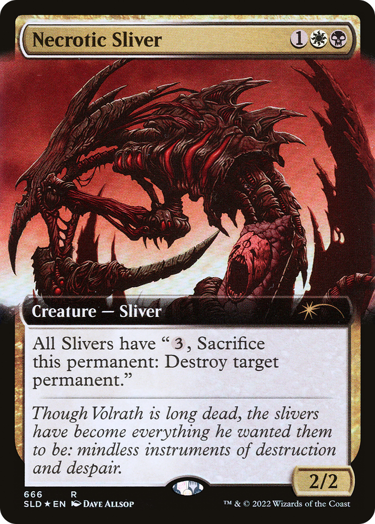 Necrotic Sliver (Extended Art) [Secret Lair Drop Promos] | Clutch Gaming