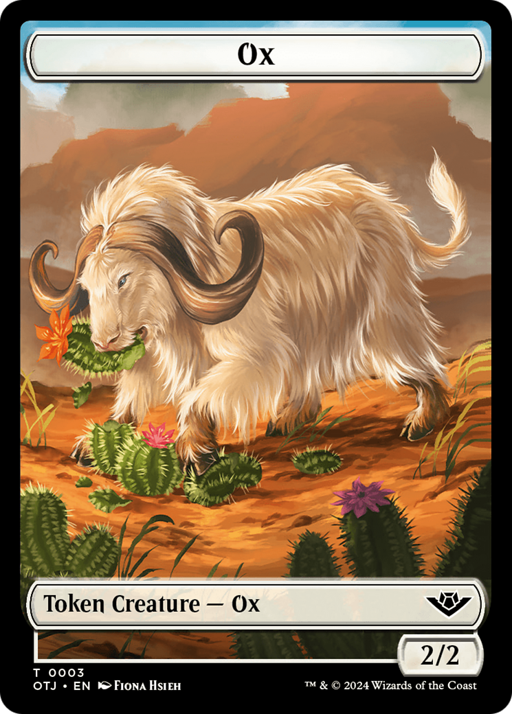 Ox // Plot Double-Sided Token [Outlaws of Thunder Junction Tokens] | Clutch Gaming