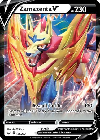 Zamazenta V (139/202) (Jumbo Card) [Sword & Shield: Base Set] | Clutch Gaming