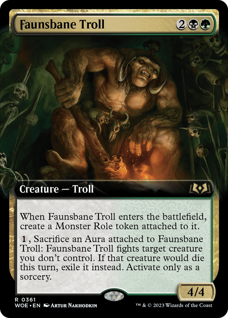 Faunsbane Troll (Extended Art) [Wilds of Eldraine] | Clutch Gaming