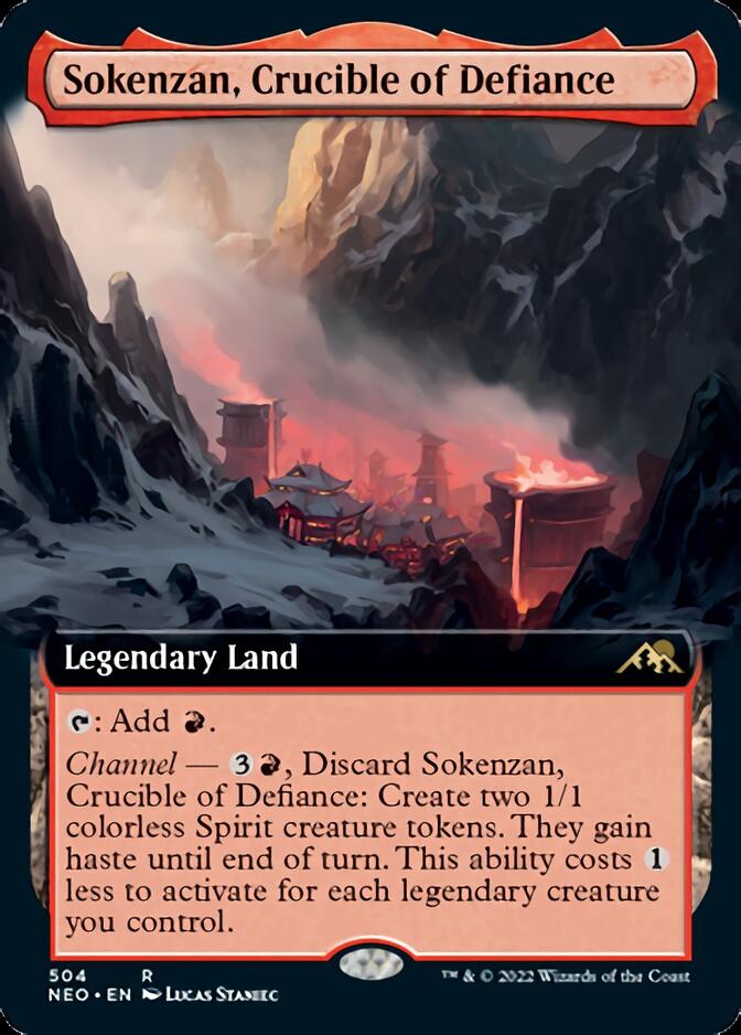 Sokenzan, Crucible of Defiance (Extended Art) [Kamigawa: Neon Dynasty] | Clutch Gaming