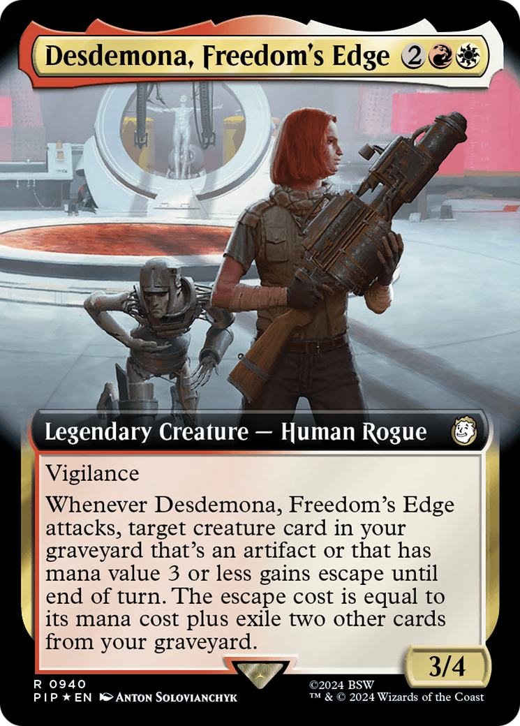 Desdemona, Freedom's Edge (Extended Art) (Surge Foil) [Fallout] | Clutch Gaming