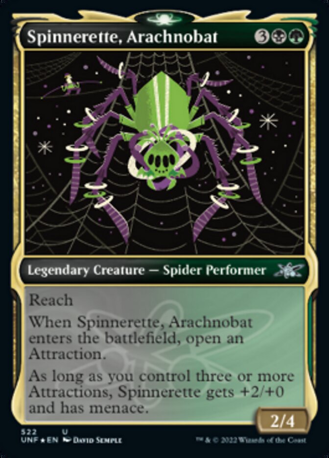 Spinnerette, Arachnobat (Showcase) (Galaxy Foil) [Unfinity] | Clutch Gaming