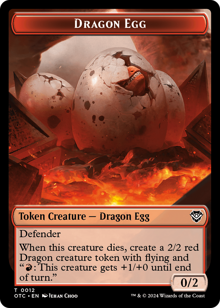 Dragon Egg // Dragon Double-Sided Token [Outlaws of Thunder Junction Commander Tokens] | Clutch Gaming