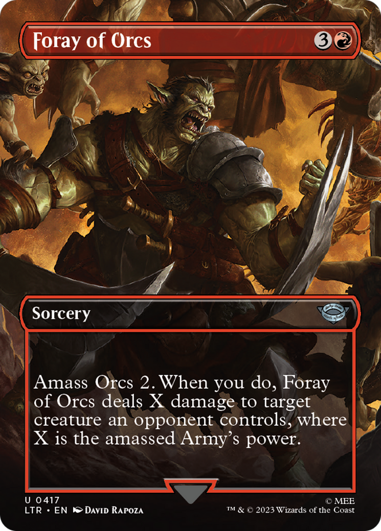 Foray of Orcs (Borderless Alternate Art) [The Lord of the Rings: Tales of Middle-Earth] | Clutch Gaming