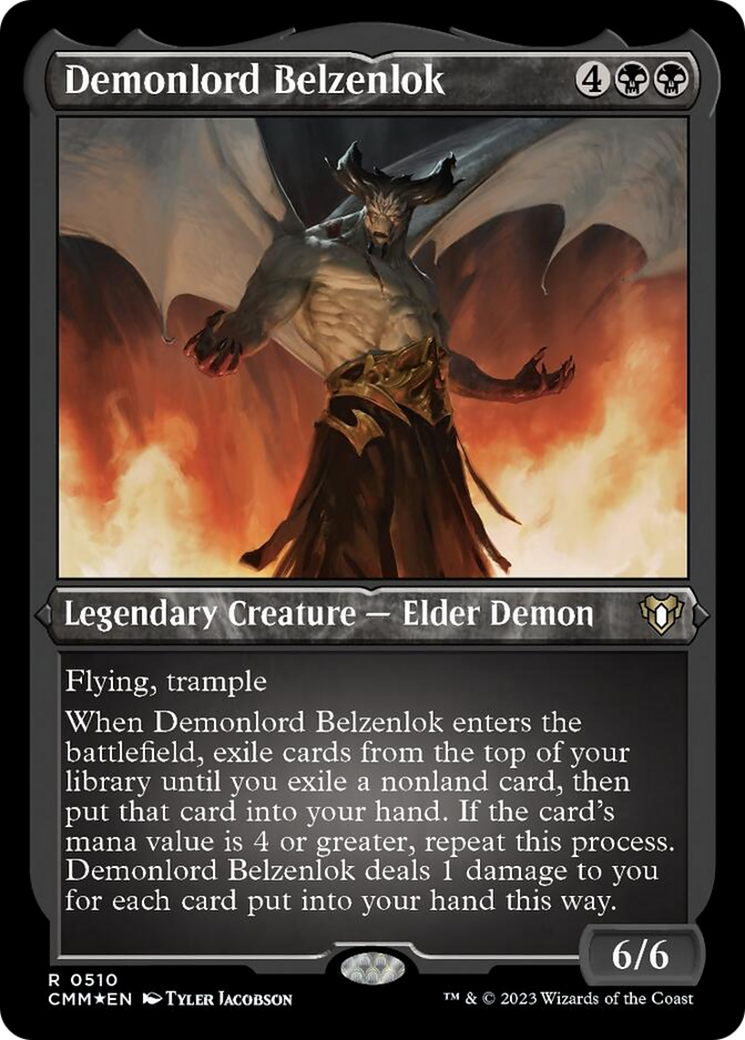 Demonlord Belzenlok (Foil Etched) [Commander Masters] | Clutch Gaming