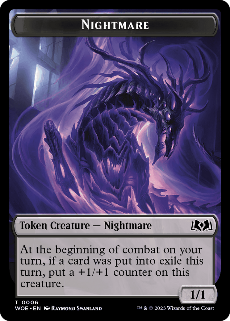 Nightmare // Food (0013) Double-Sided Token [Wilds of Eldraine Tokens] | Clutch Gaming