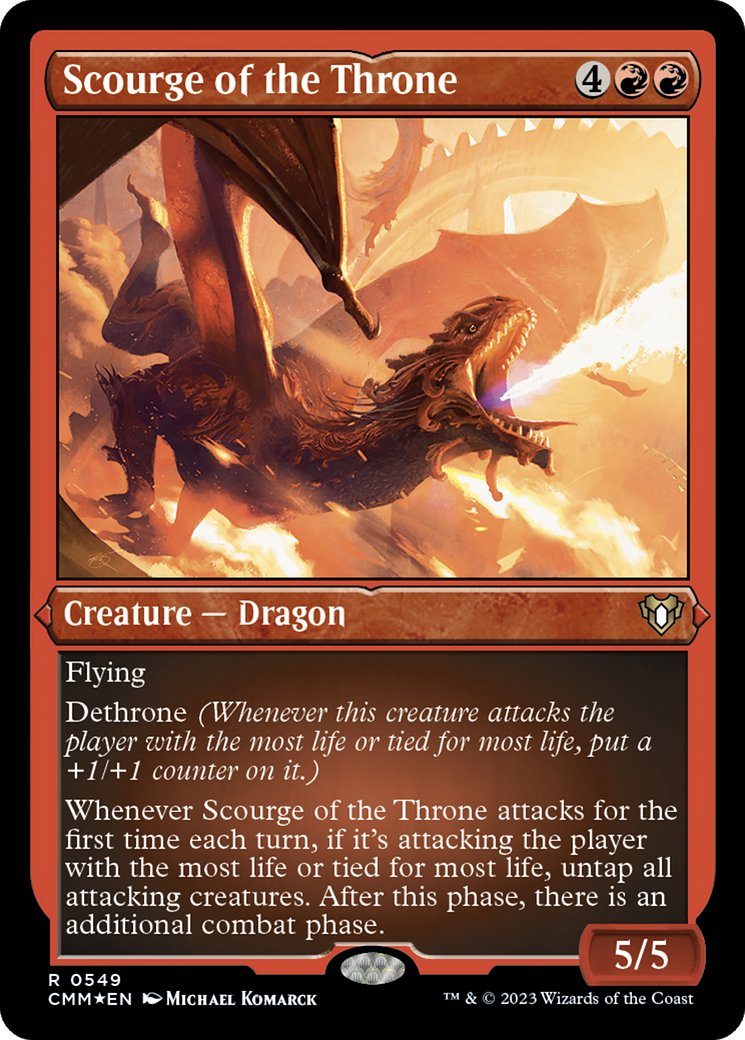 Scourge of the Throne (Foil Etched) [Commander Masters] | Clutch Gaming