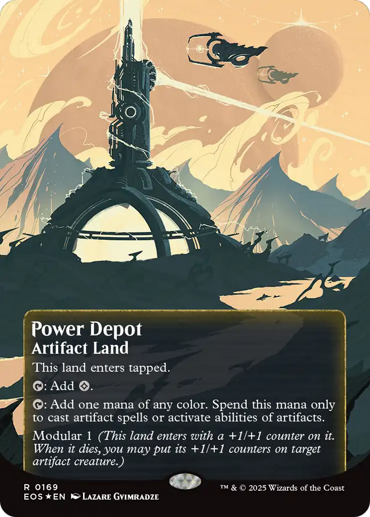 Power Depot (0169) (Borderless) (Galaxy Foil) [Edge of Eternities: Stellar Sights] | Clutch Gaming