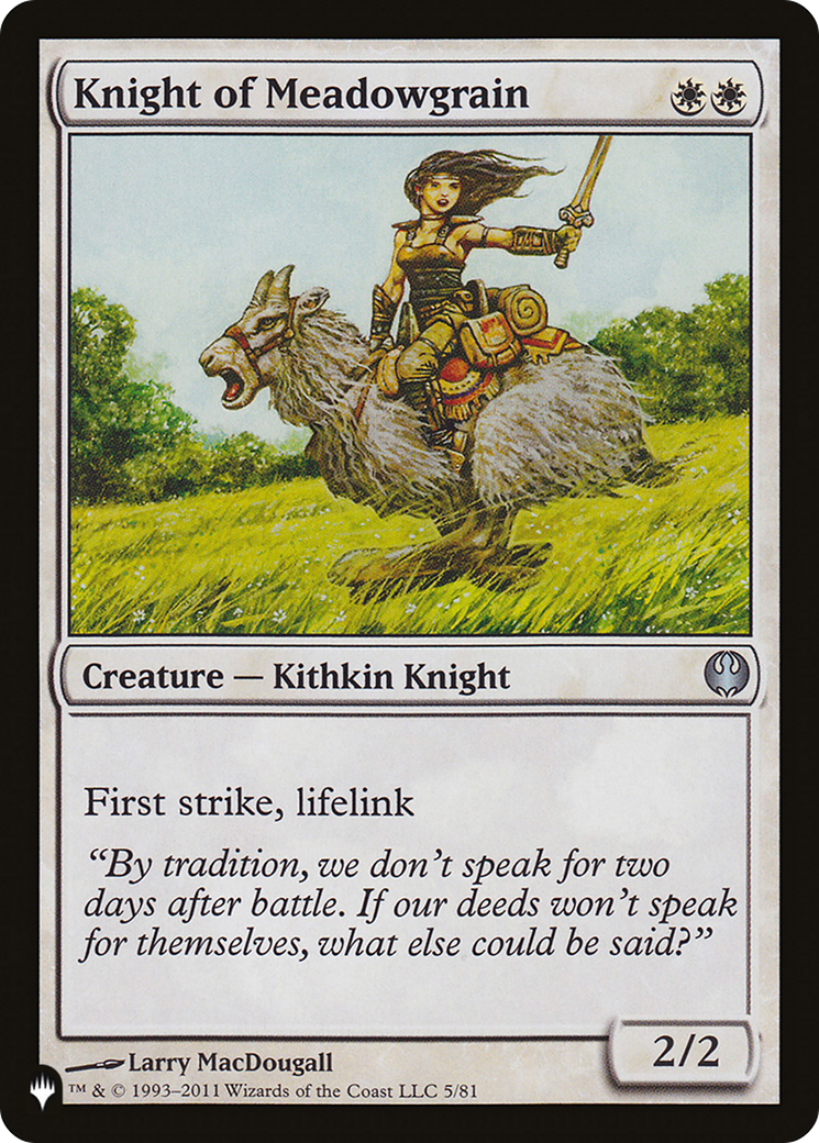 Knight of Meadowgrain [The List Reprints] | Clutch Gaming