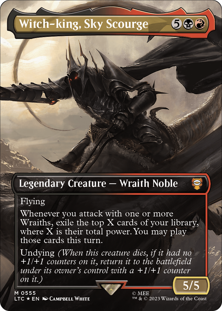 Witch-king, Sky Scourge (Borderless) (Surge Foil) [The Lord of the Rings: Tales of Middle-Earth Commander] | Clutch Gaming