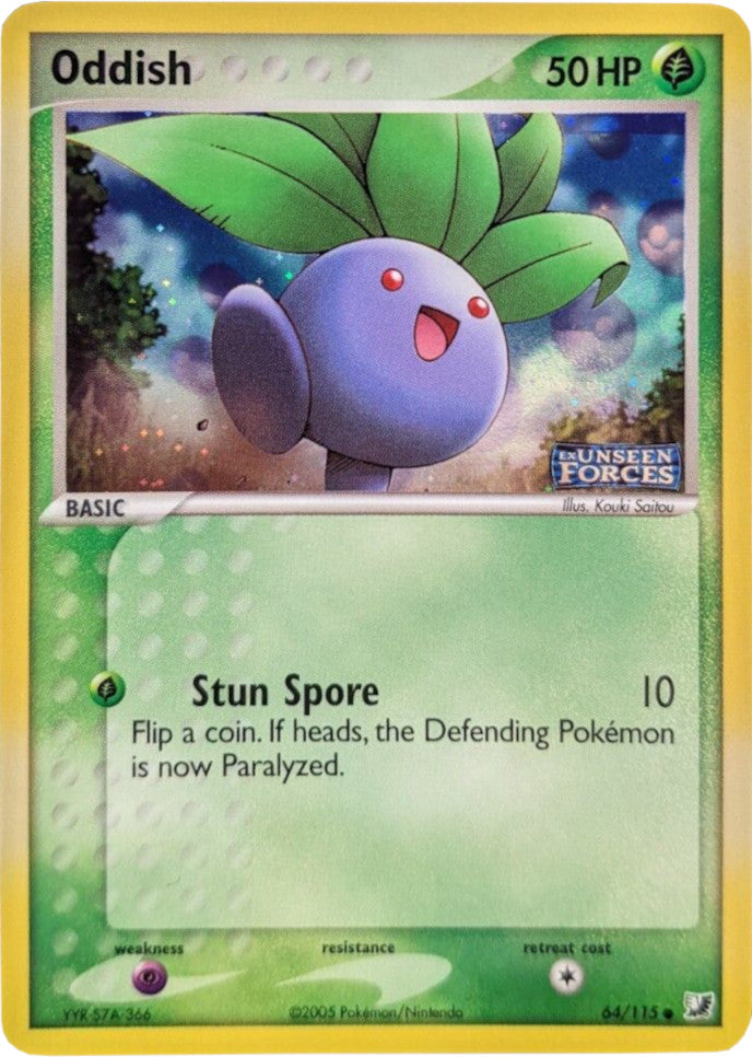 Oddish (64/115) (Stamped) [EX: Unseen Forces] | Clutch Gaming