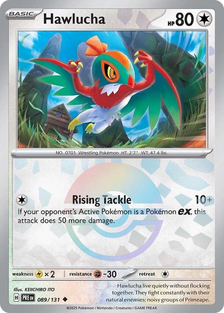 Hawlucha (089/131) (Poke Ball Pattern) [Scarlet & Violet: Prismatic Evolutions] | Clutch Gaming