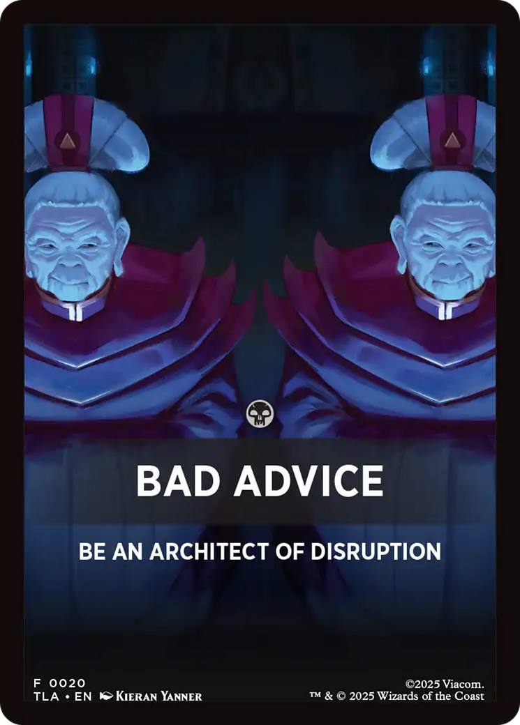 Bad Advice Theme Card [Avatar: The Last Airbender Tokens] | Clutch Gaming