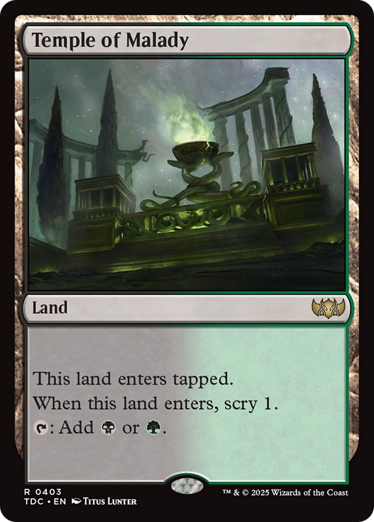 Temple of Malady [Tarkir: Dragonstorm Commander] | Clutch Gaming