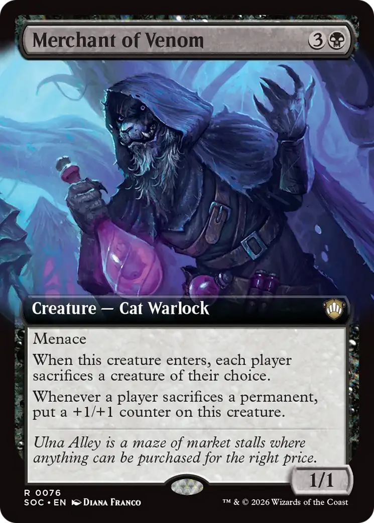 Merchant of Venom (Extended Art) [Secrets of Strixhaven Commander] | Clutch Gaming