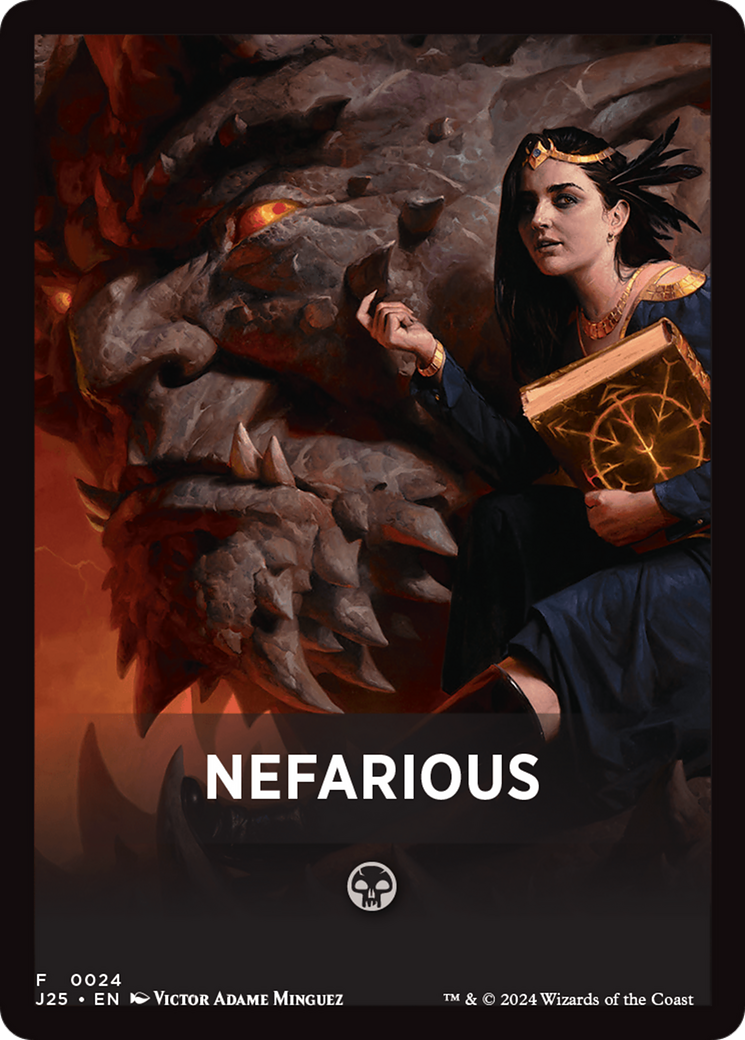 Nefarious Theme Card [Foundations Jumpstart Front Cards] | Clutch Gaming