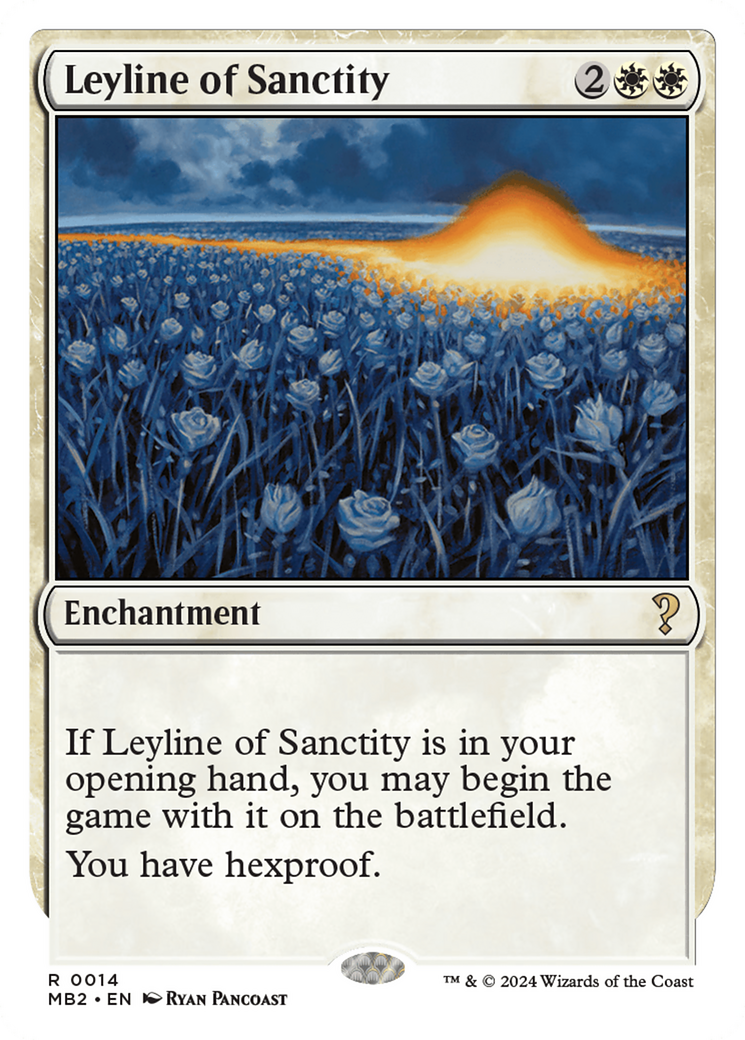Leyline of Sanctity (White Border) [Mystery Booster 2] | Clutch Gaming